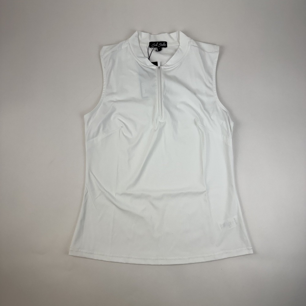 New Womens Bad Birdie Blade Sleeveless White Casual Golf Vest Size Small NWT